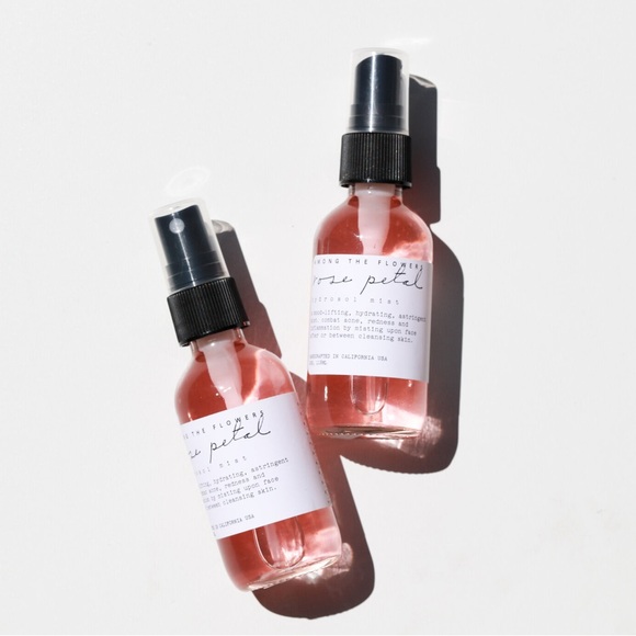 2/$30 NEW! AMONG THE FLOWERS ROSE PETALS HYDRATION MIST handcrafted California! - Picture 2 of 5